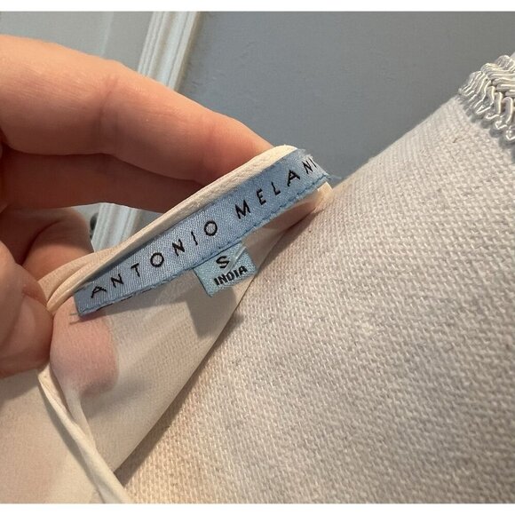 Antonio Melani Sheer Tunic Top/Beach Cover-Up Black Embroidery Size Small READ** - Picture 9 of 9